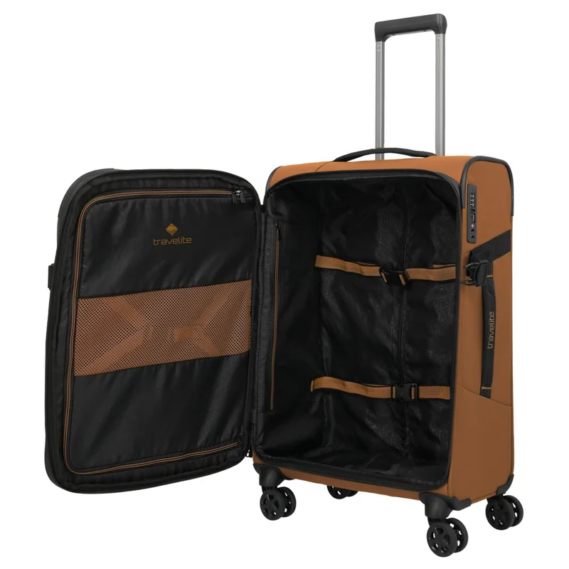 Travelite Briize - 4-Rollen-Trolley M 67 cm erw. (curry)