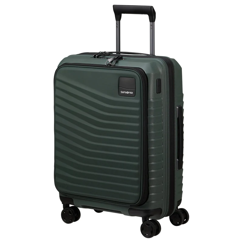 Samsonite Intuo Easy Access - 4-Rollen-Kabinentrolley mit Laptopfach 15.6" 55 cm erw. (olive green)