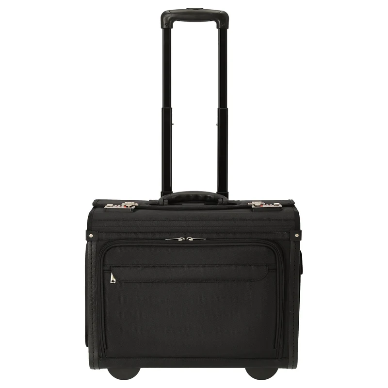 D&N Business - 2-Rollen Businesstrolley 46 cm Polyester (schwarz)