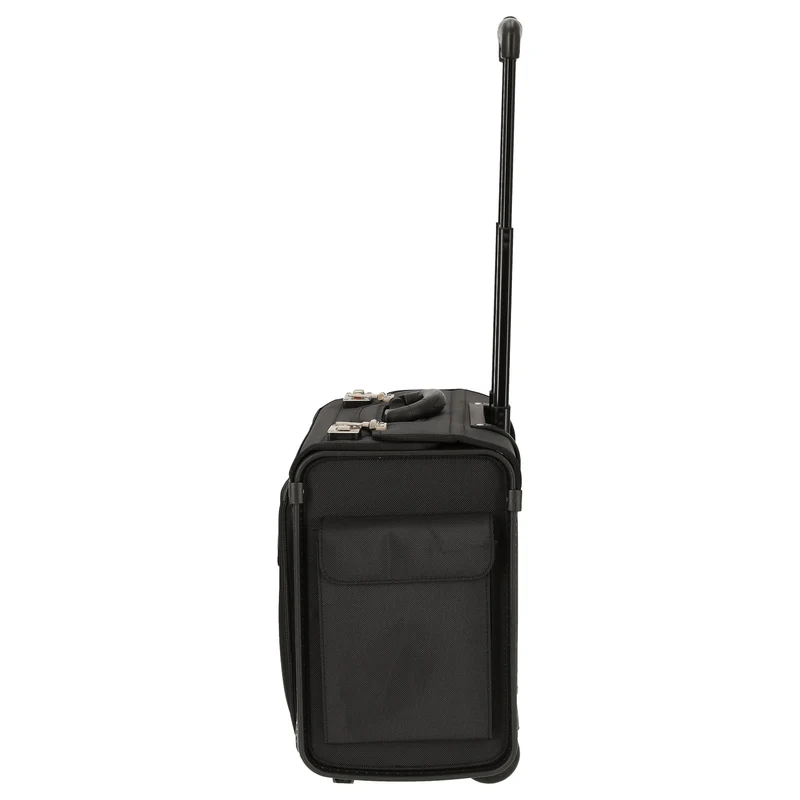 D&N Business - 2-Rollen Businesstrolley 46 cm Polyester (schwarz)