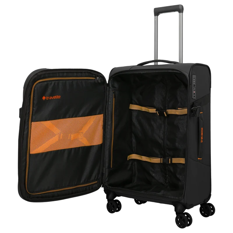 Travelite Briize - 4-Rollen-Trolley M 67 cm erw. (schwarz)