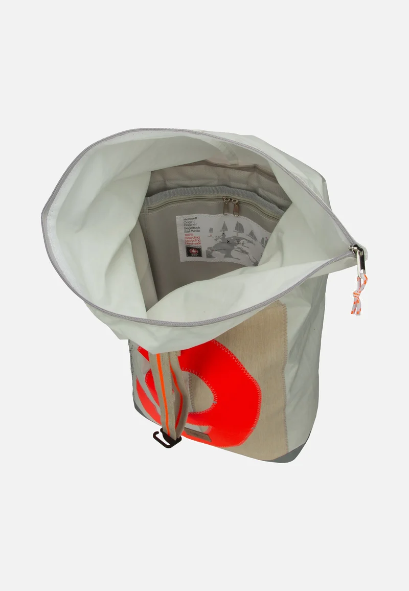 Tide XL Weiss/Sand/Zahl Orange - Rolltop Rucksack