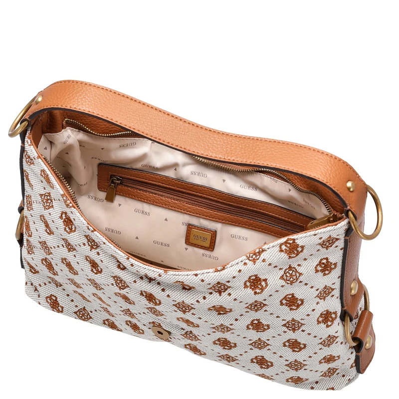 Guess Camden - Schultertasche 34.5 cm (cognac logo)