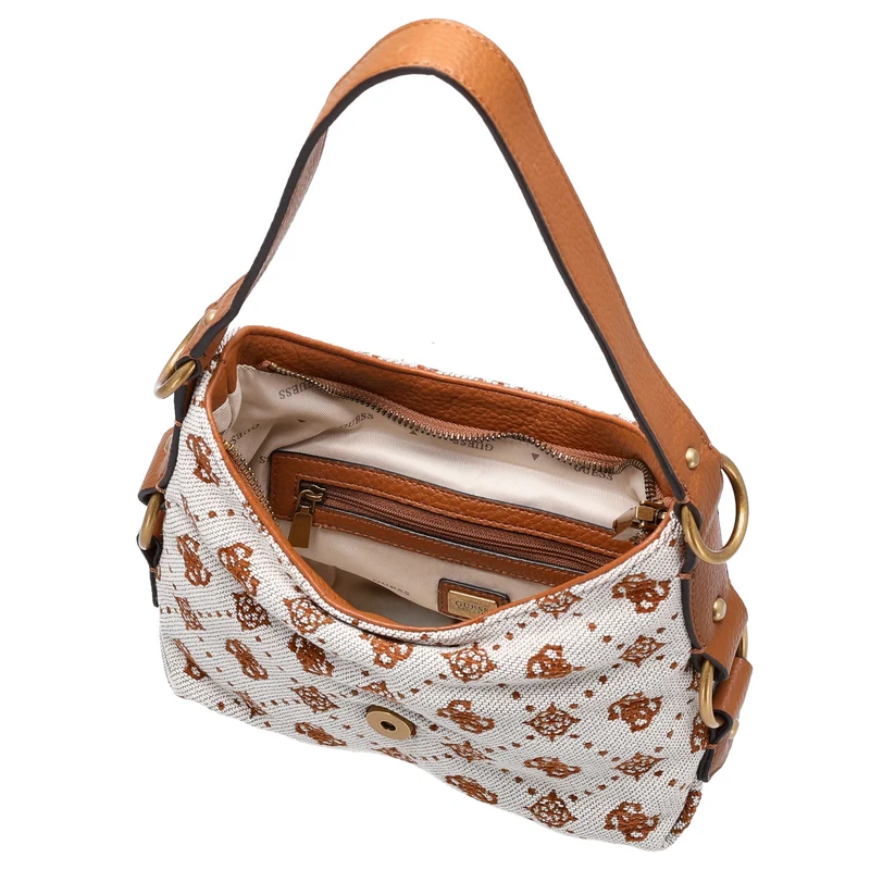 Guess Camden Mini - Schultertasche 23 cm (cognac logo)