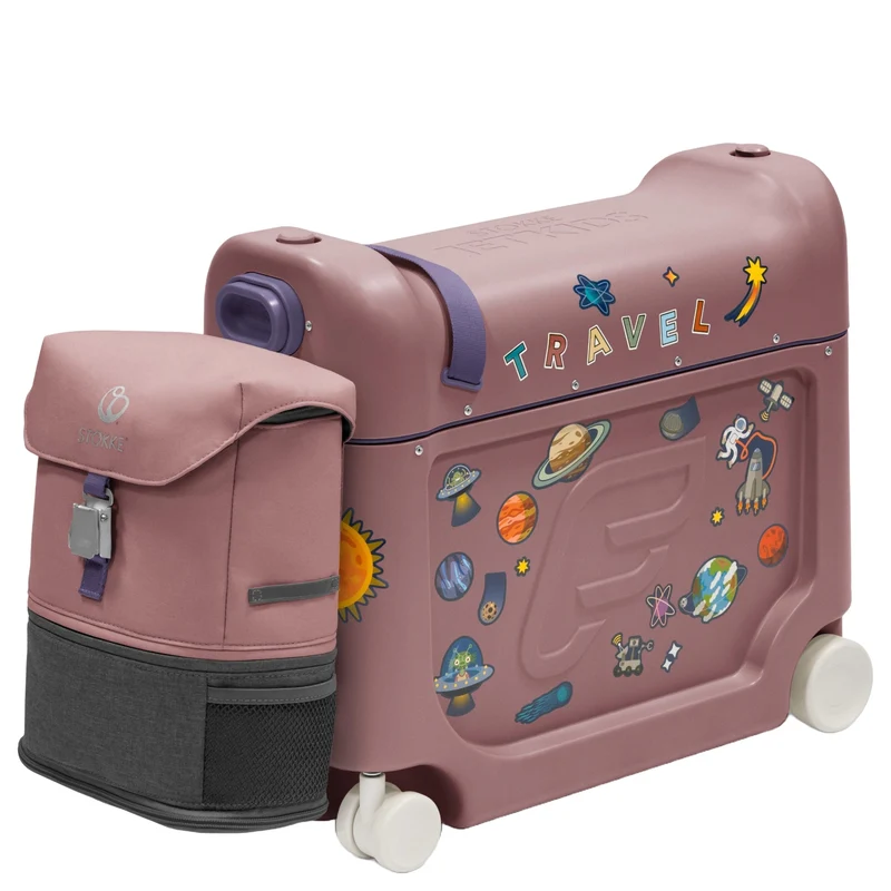 Stokke® JetKids™ Reiseset BedBox 46 cm Set 2 tlg. - 4-Rollen-Kabinentrolley (hazy lilac)