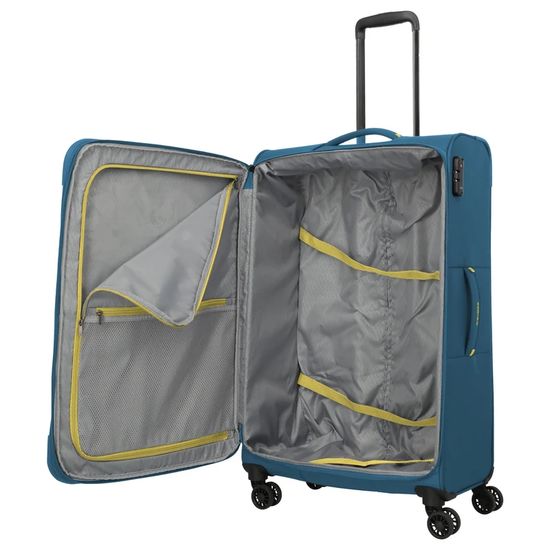 Travelite Umbria - 4-Rollen-Trolley L 77 cm erw. (petrol)
