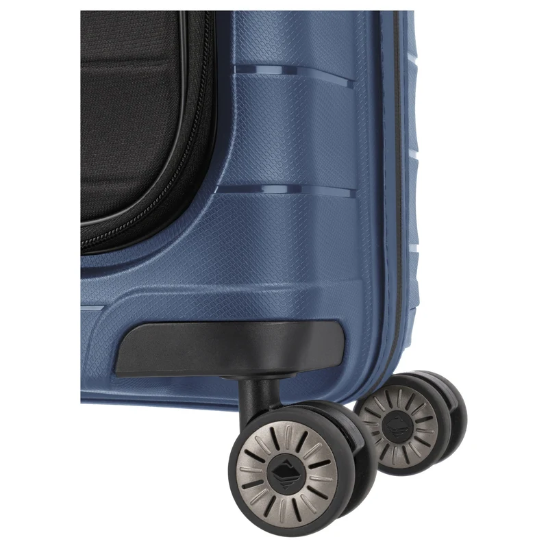 Travelite Mooby - 4-Rollen-Kabinentrolley mit Vortasche S 55 cm (marine)