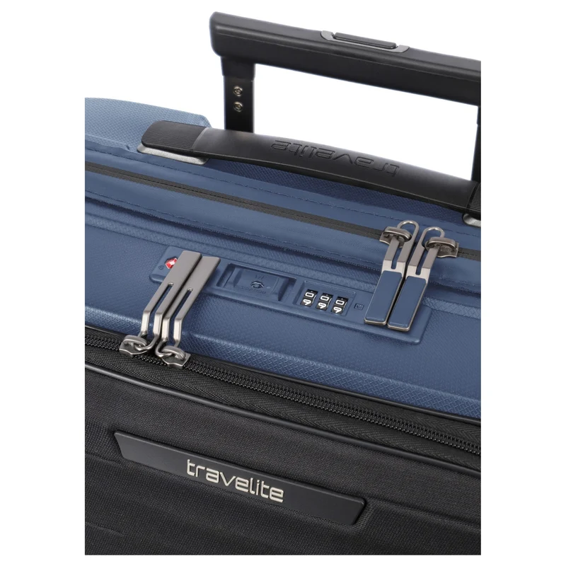 Travelite Mooby - 4-Rollen-Kabinentrolley mit Vortasche S 55 cm (marine)