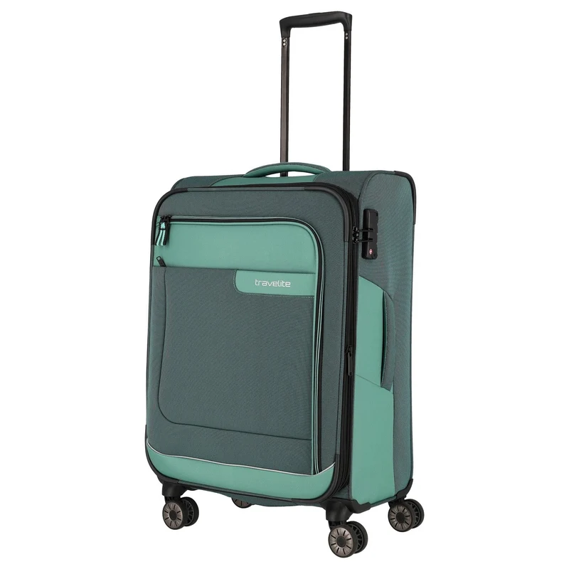 Travelite Viia - 4-Rollen-Trolley M 67 cm erw. (Eukalyptus)
