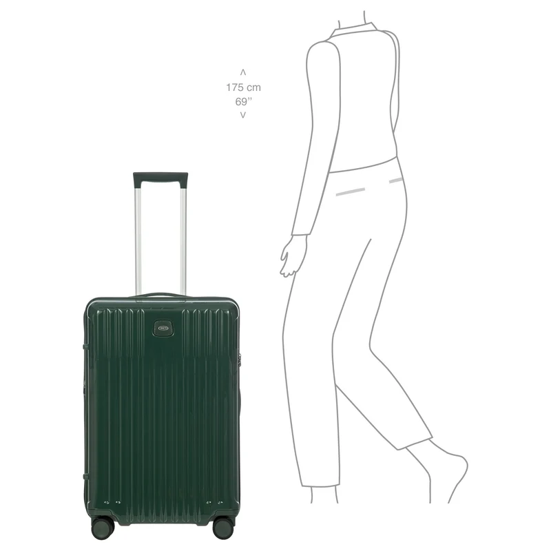 Brics Positano - 4-Rollen-Trolley M 69 cm erw. (emerald green)