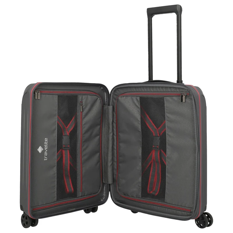 Travelite Dynamiic -4-Rollen-Kabinentrolley S 55 cm erw. (anthrazit)
