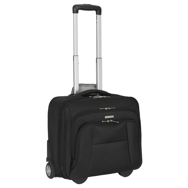 D&N Business - 2-Rollen Businesstrolley 43 cm Polyester (schwarz)