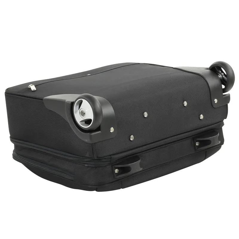 D&N Business - 2-Rollen Businesstrolley 43 cm Polyester (schwarz)