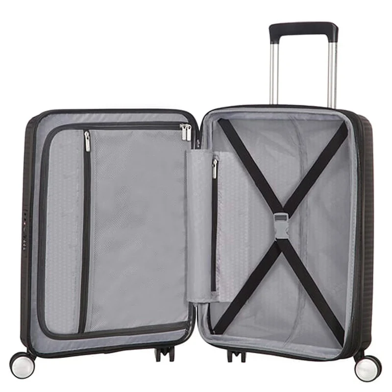 American Tourister Soundbox - 4-Rollen-Kabinentrolley 55 cm erw. (schwarz)