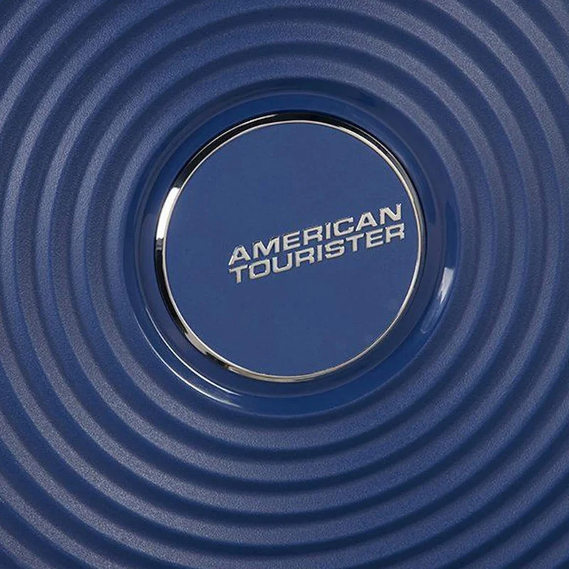 American Tourister Soundbox - 4-Rollen-Kabinentrolley 55 cm erw. (blau)