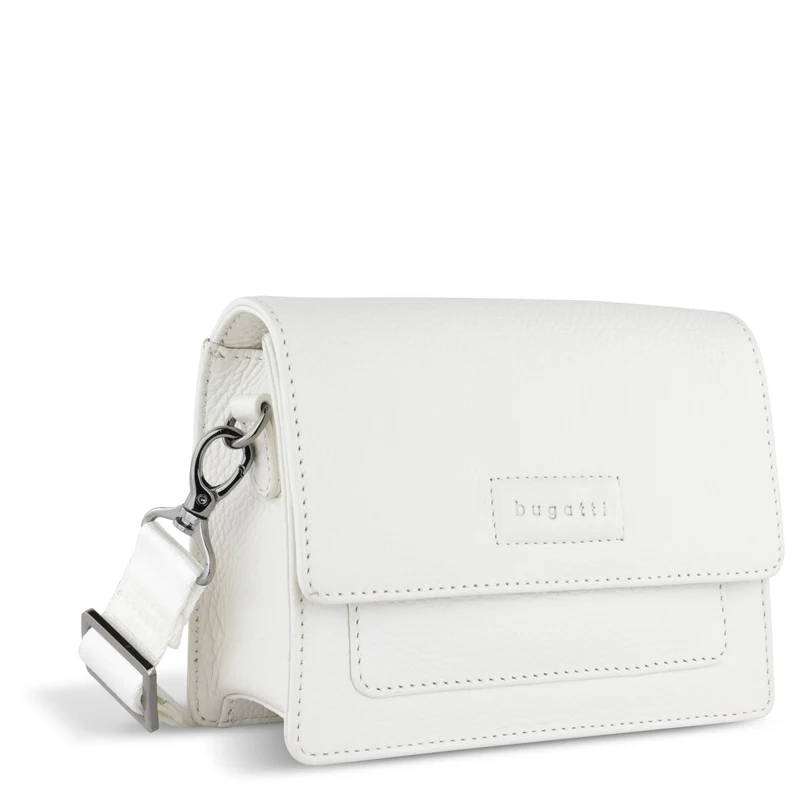 bugatti Elsa - Umhängetasche Leder S 18.5 cm (weiß)