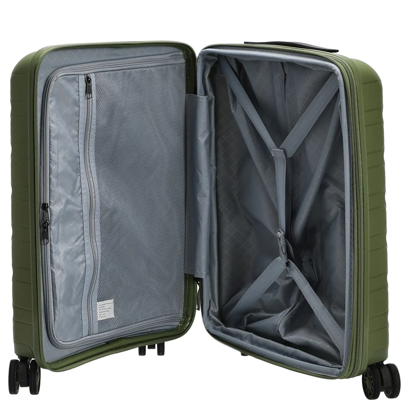 D&N Travel Line 4700+ - 4-Rollen-Kabinentrolley S 55 cm erw. (olive green)