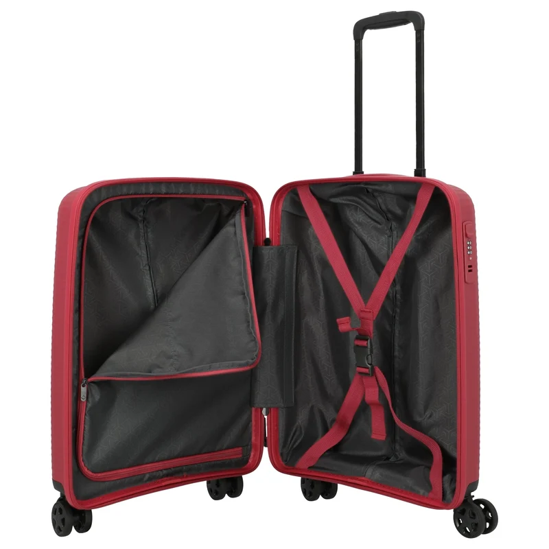 Travelite Air Stripe - 4-Rollen-Kabinentrolley 55 cm (red)