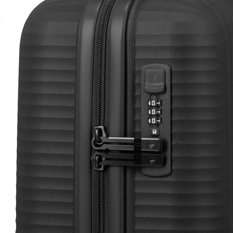 Travelite Air Stripe - 4-Rollen-Kabinentrolley 55 cm (black)