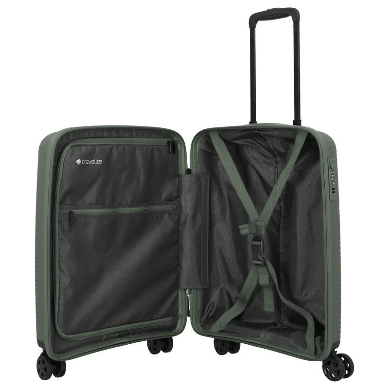Travelite Air Stripe - 4-Rollen-Kabinentrolley 55 cm (green)