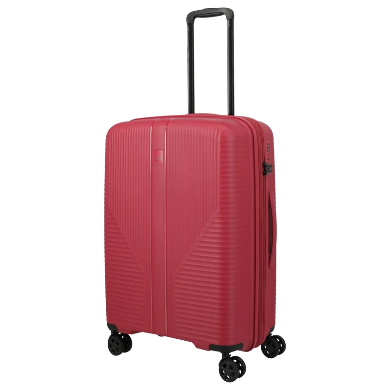 Travelite Air Stripe - 4-Rollen-Trolley 66 cm erw. (red)