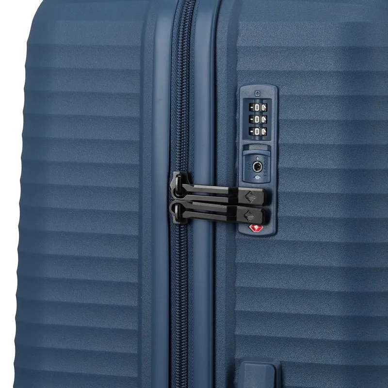Travelite Air Stripe - 4-Rollen-Trolley 66 cm erw. (navy)