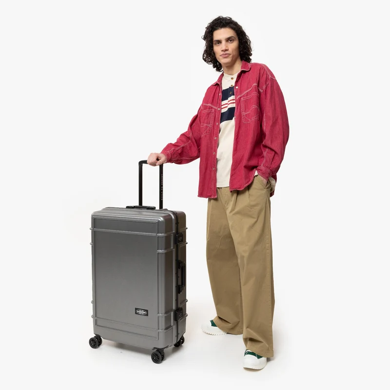 Eastpak selection Resist'r Case - 4-Rollen-Trolley L 78 cm (brushed metal)