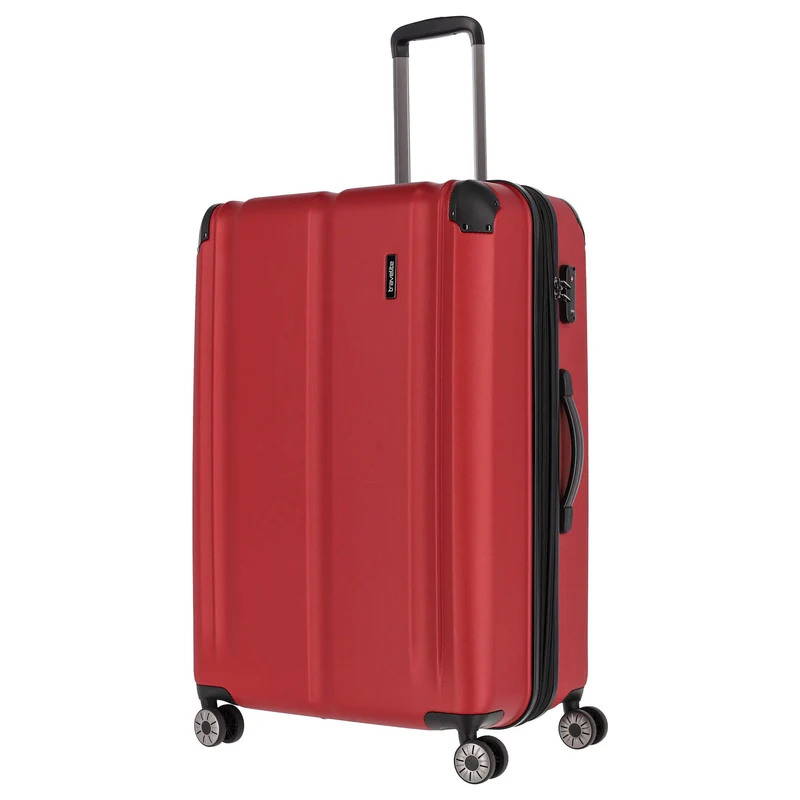 Travelite City - 4-Rollen-Trolley erw. L 77 cm (rot)