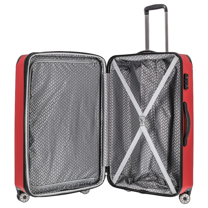 Travelite City - 4-Rollen-Trolley erw. L 77 cm (rot)