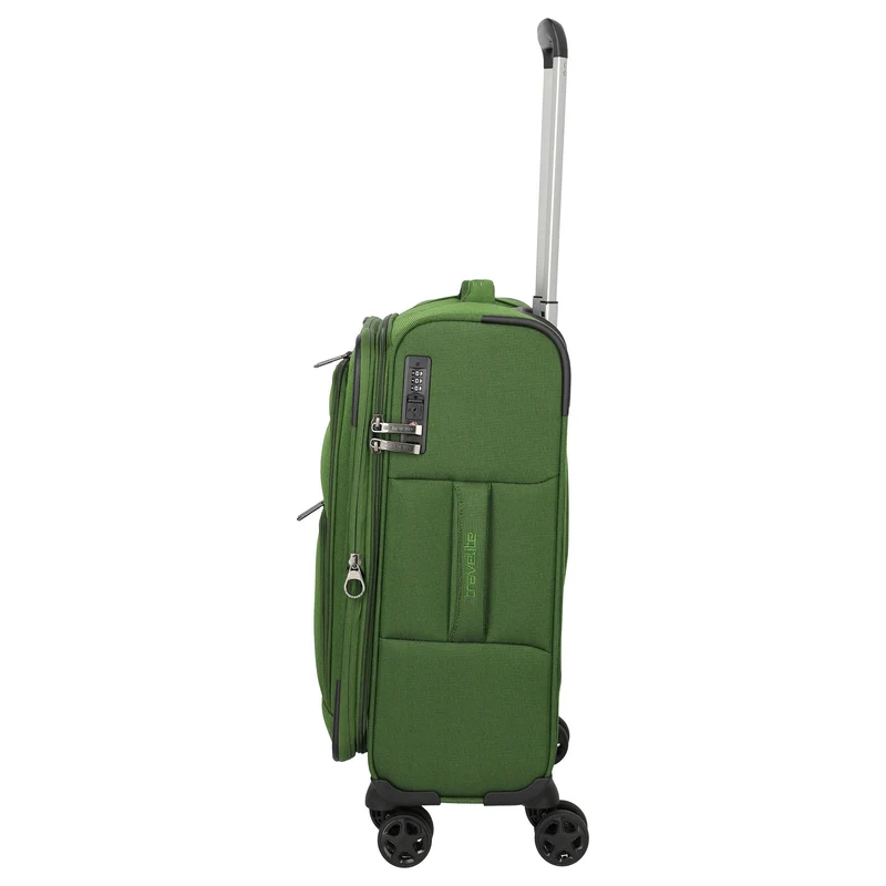 Travelite Cubis - 4-Rollen-Kabinentrolley 55 cm erw. (green)