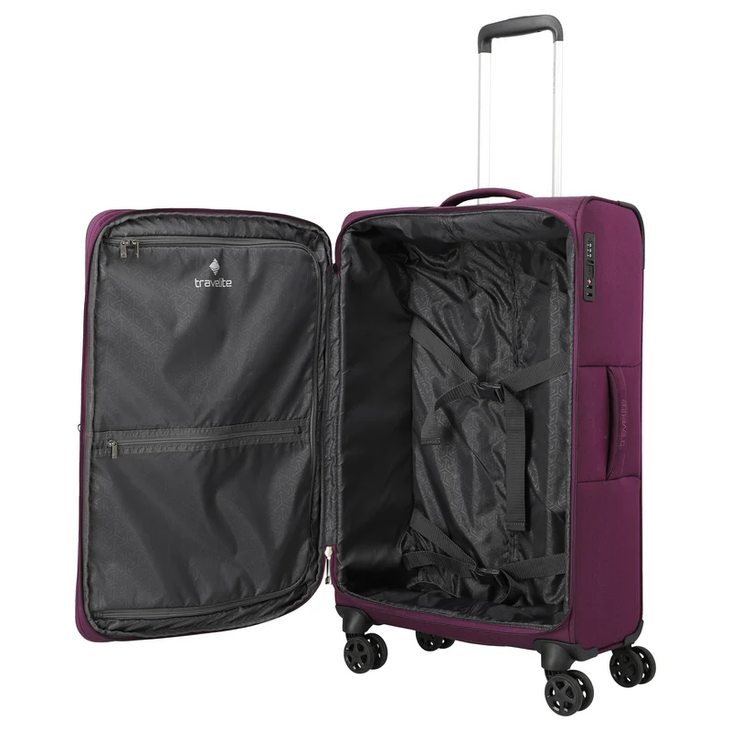 Travelite Cubis - 4-Rollen-Trolley 72 cm erw. (berry)