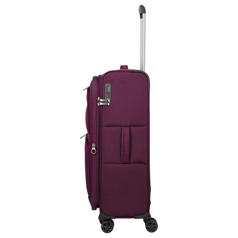 Travelite Cubis - 4-Rollen-Trolley 72 cm erw. (berry)