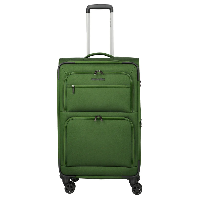 Travelite Cubis - 4-Rollen-Trolley 72 cm erw. (green)