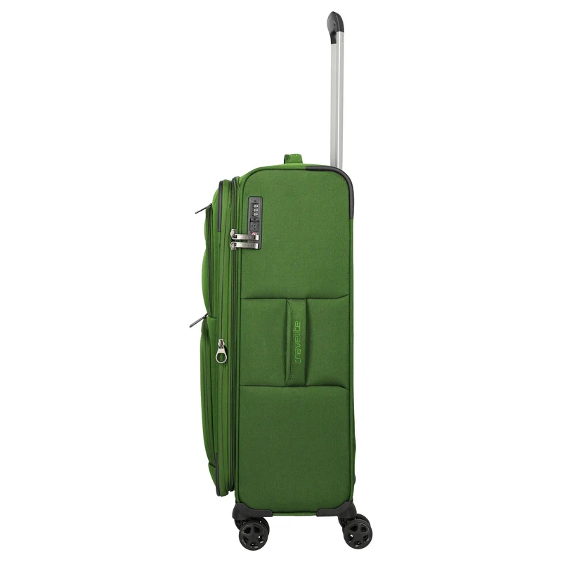 Travelite Cubis - 4-Rollen-Trolley 72 cm erw. (green)