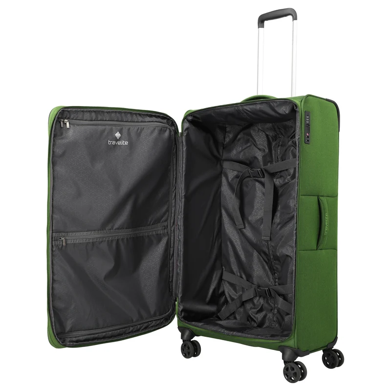 Travelite Cubis - 4-Rollen-Trolley 83 cm erw. (green)