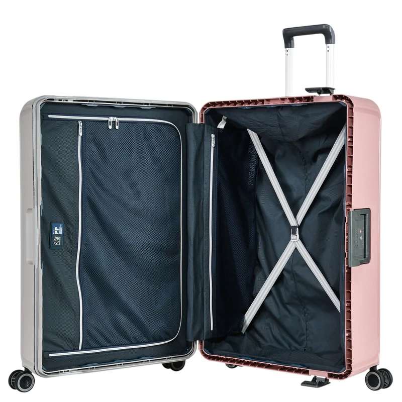 Eminent VERTICA - 4-Rollen-Trolley 76 cm (grau/rosa)