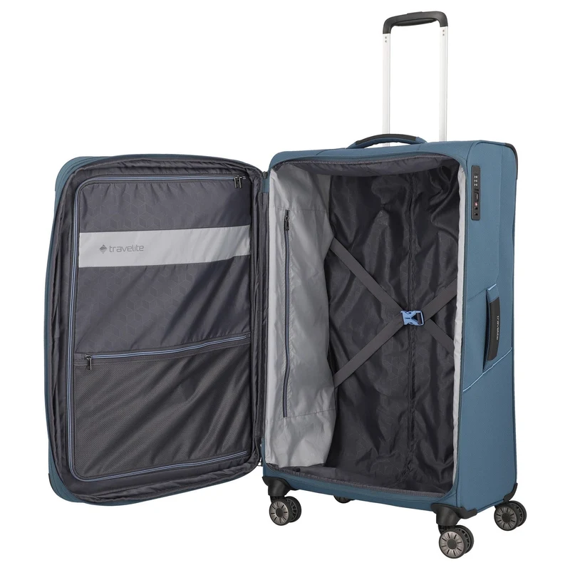 Travelite Skaii - 4-Rollen-Trolley L 78 cm erw. (panoramablau)