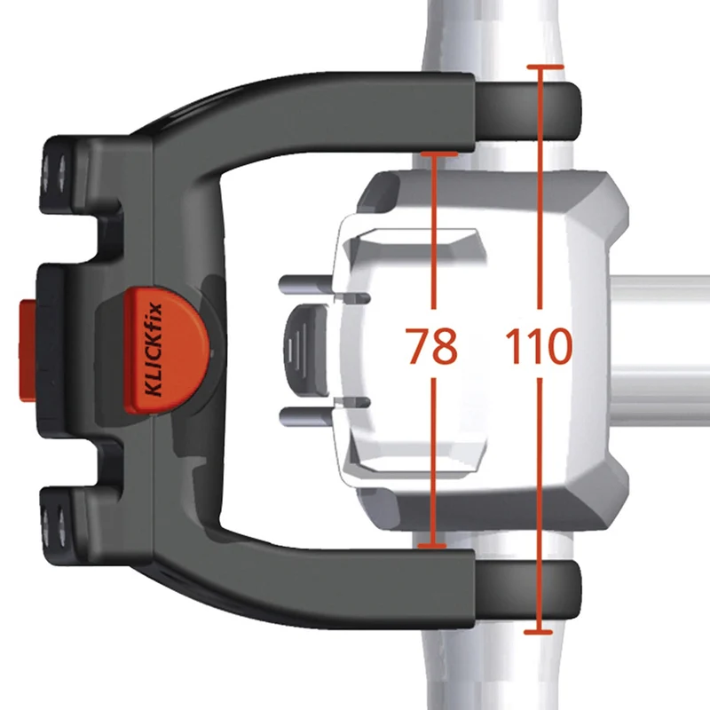 KLICKfix Lenker - Adapter E (für E-Bikes) (black)
