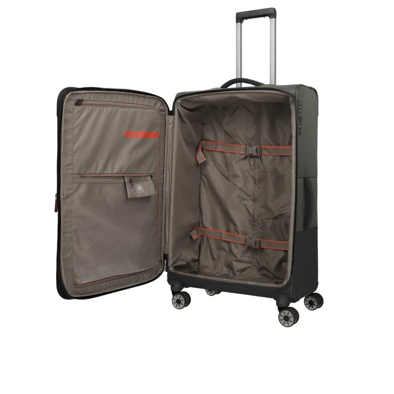 Travelite Crosslite - 4-Rollen-Trolley L 77 cm erw. (oliv)