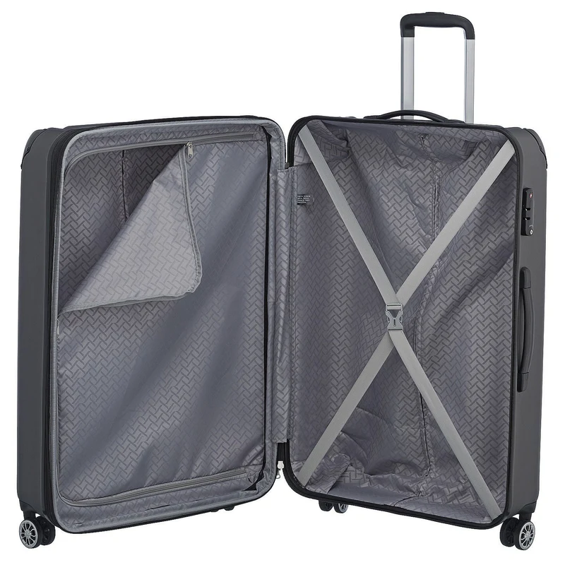 Travelite City - 4-Rollen-Trolley erw. L 77 cm (anthrazit)