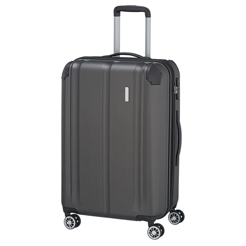 Travelite City - 4-Rollen-Trolley erw. M 68 cm (anthrazit)