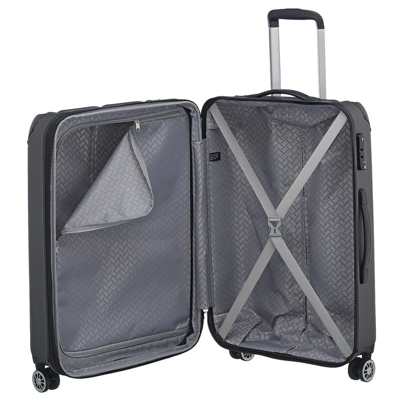 Travelite City - 4-Rollen-Trolley erw. M 68 cm (anthrazit)