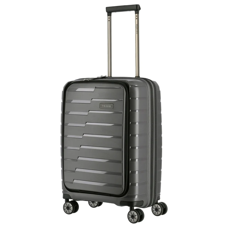 Travelite Air Base - 4-Rollen-Kabinentrolley mit Vortasche S 55 cm (anthracite)