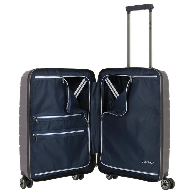 Travelite Air Base - 4-Rollen-Kabinentrolley mit Vortasche S 55 cm (anthracite)