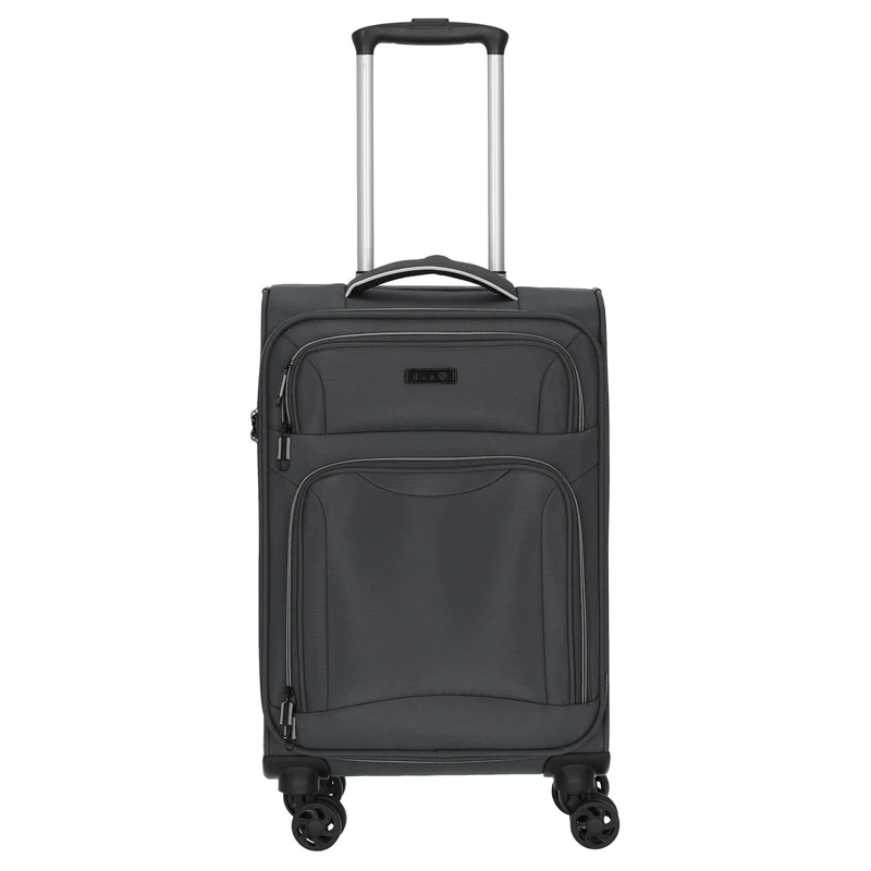 D&N Travel Line 9204 - 4-Rollen-Kabinentrolley S 55 cm (grau)