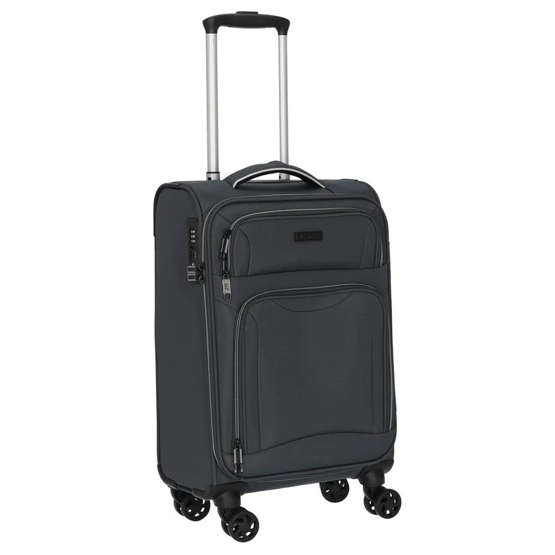 D&N Travel Line 9204 - 4-Rollen-Kabinentrolley S 55 cm (grau)