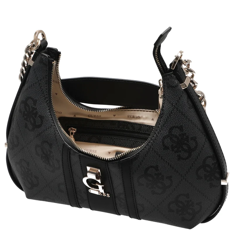 Guess Erenia Top Zip - Schultertasche (coal logo)