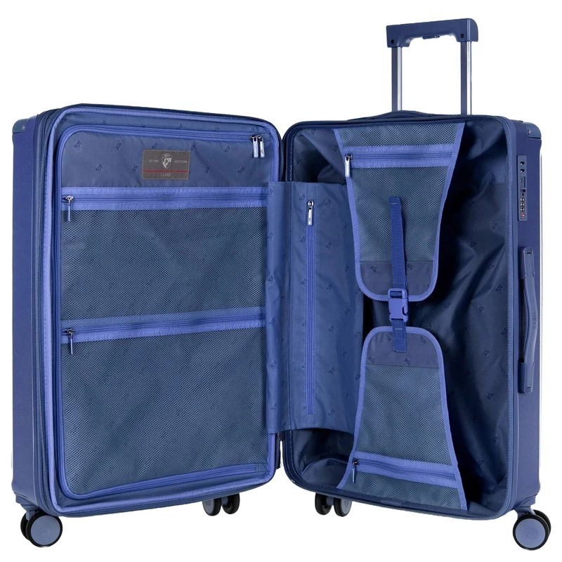 Heys Luxe - 4-Rollen-Trolley M 66 cm erw. (navy)