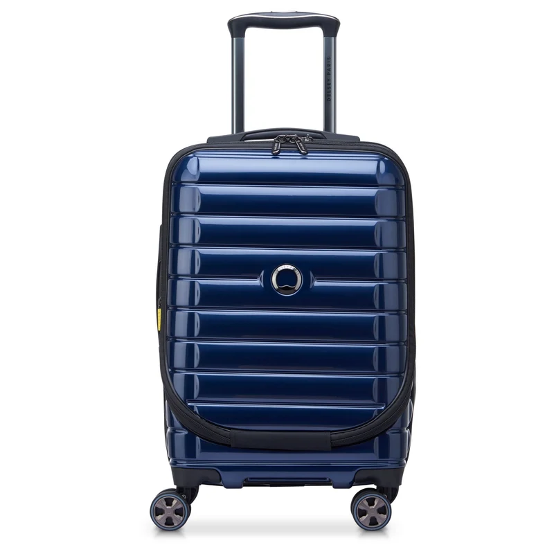 Delsey Paris Shadow 5.0 - 4-Rollen-Kabinentrolley mit Vortasche S 55 cm erw. USB (marineblau)