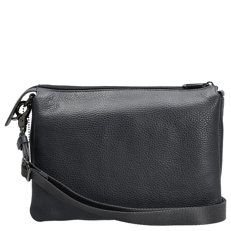 Mandarina Duck Mellow Leather - Umhängetasche 28 cm (dress blue)